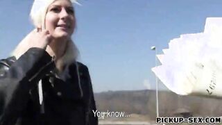 Real amateur Eurobabe Lenny Elleny analed in public