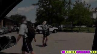 Hot blonde Czech chick cheated bf with a driver she just met