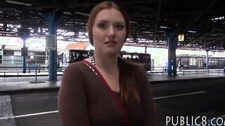 Busty Eurobabe nailed by pervert dude for a chunk of cash