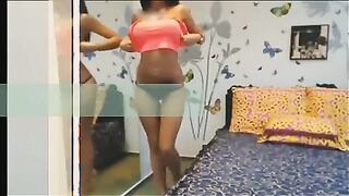 Brunette camgirl tease and fuck toys private show