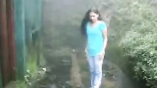 Couple take a hike and fuck outdoors