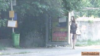 Marina Visconti flashes her huge boobs and banged by stranger guy