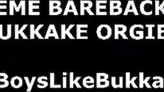 Gay bukkake group have oral gangbang group sex