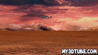 Foxy 3D blonde gets eaten out and sucks on a cock