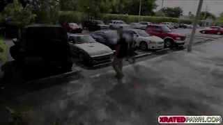 Lovely blonde teen tricks to sell car at the pawn shop but instead gets caught selling pussy