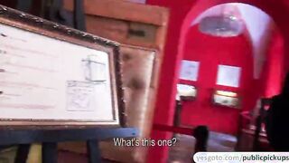 Hot and beautiful Kelly exposes her tits at the sex museum and gets fucked