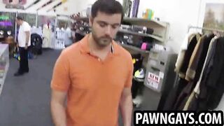 Hot stud makes a deal for extra money at the pawn shop
