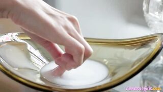 Seductive teen Anita E creams and shaves her luscious pussy