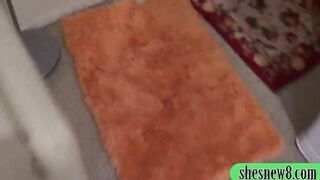 Smoking hot blonde gal give head then banged caught on tape