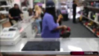 College chick pawns old book for tuition ends up pawning her tight pussy