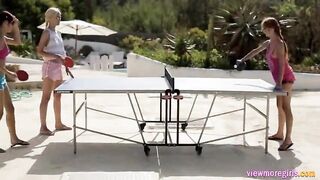 Gorgeous teens licking their pussies under the sun