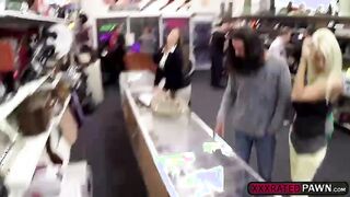 Busty amateur gives a blowjob and gets laid after getting paid