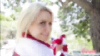 Extremely hot blonde celebrates 4th of July with some hot fucking