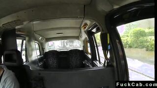 Huge tits babe fucked in and out of taxi