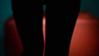 Luxury babe strip in pantyhose