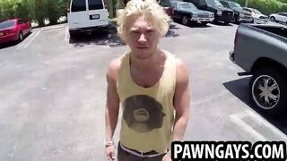 Surfer dude posing for some photos at the pawn shop