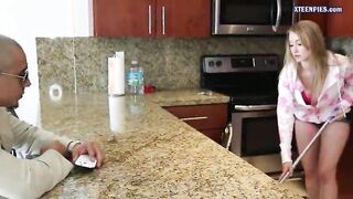 Naughty teen Riley Reynolds internal cum oozes out form her muff