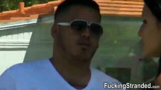 Pretty teen Calenita left her boyfriend and fucks stranger