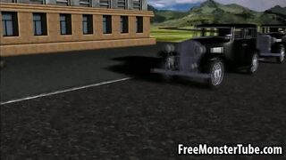 Hot 3D blonde babe getting fucked hard by The Godfather