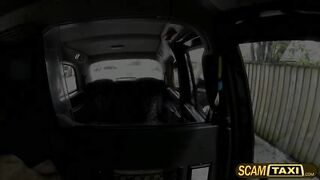 Two beautiful and damn hot sluts go wild in a hot threesome sex inside the cab