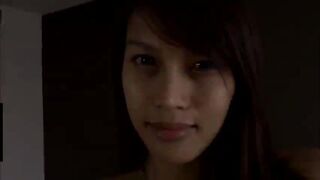 Asian tranny Candise makes pleasure with her cock in solo masturbation