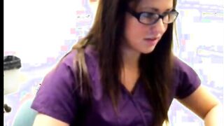 REAL Nurse Gets Naked On Webcam At Work F