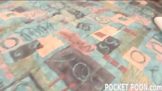 Exotic Aziza Diamond squirting in fishnet stockings