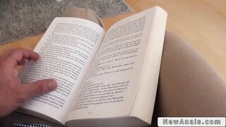 Blonde girlfriend trying anal sex