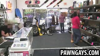 Amateur stud models for some pics at the pawn shop