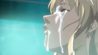 Blonde hentai babe gets hard banged by futagirl