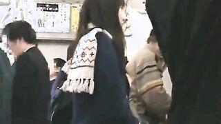 Schoolgirl groped by Stranger in a crowded Train 08