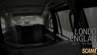 Beautiful Cathy with a massive tits gets banged hard in the backseat of the cab