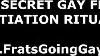 Straight frat newbies stripped for gay initiation