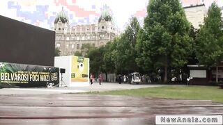 Dude tapes while anal fucks euro babe