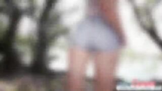 Extremely hot babe sucks dick and gets her pussy fucked from behind