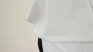 Pretty Brunette Amateur Girl Sucking Dick On A Table