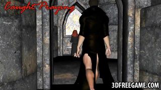 Sexy 3D cartoon redhead babe gets fucked anally