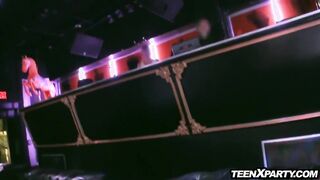 Peeler bar employee sex party with hot waitresses