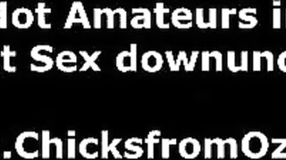 Cumshot for Aussie couple in amateur sex video