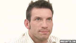 Big cock stud gives a POV blowjob and handjob