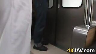 Japanese Chick Fingered In Public Train