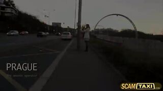 Hottie girl Zuzana obtains cash by sucking the drivers massive cock in the backseat