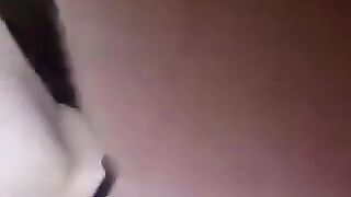 Asian teen shows pussy in crotchless panties