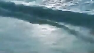 Busty Beach Babe Masturbating