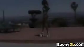 Ebony Booty In A Threesome