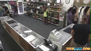 Jenny screaming loud as she gets fucked in a pawn shop