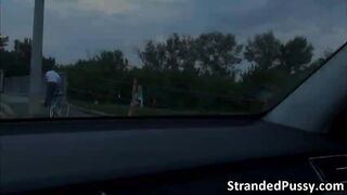 Damn hot teen Jenny gets her tight pussy fucked by dude with a big dick