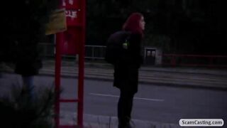 Redhead chick Amarna gets banged hard by dude for a lot of cash