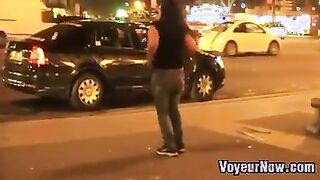 Amateur Girl Stripping Outside