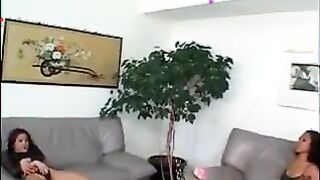 Asian Lesbian With A Strapon